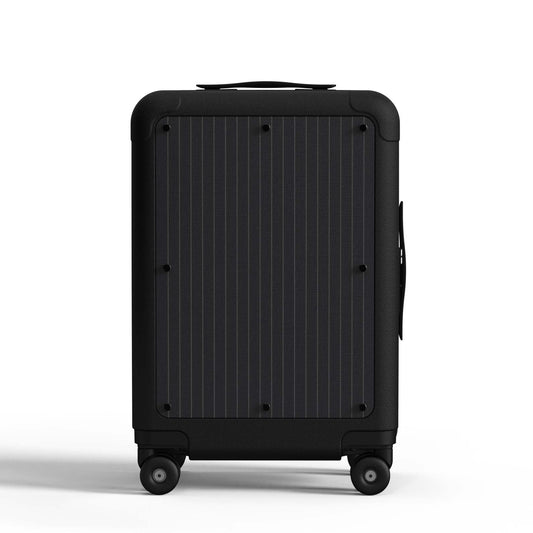 Noir Pinstripe 21’’ Carry-on Luggage | ROVOS Designer Luggage