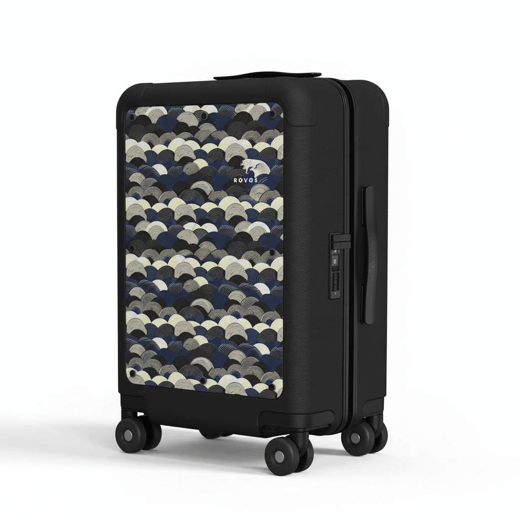 Seigaiha Wave by Hisamori Sōun | Rovos 21‘’ Designer Carry-on Luggage